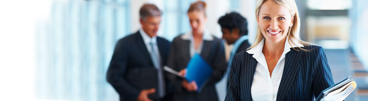 business woman smiling