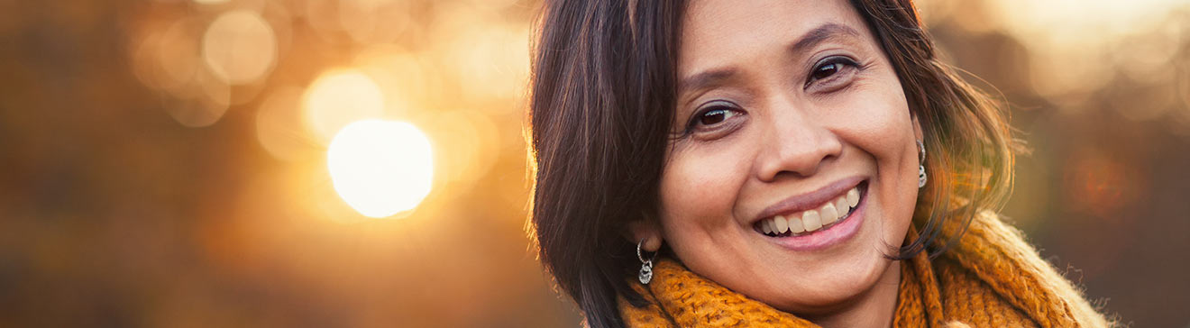 woman smiling